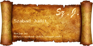 Szabad Judit névjegykártya