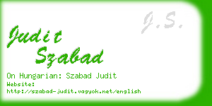 judit szabad business card